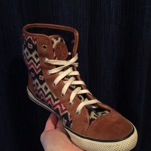 Tory Burch Noah Brown Suede Sneaker